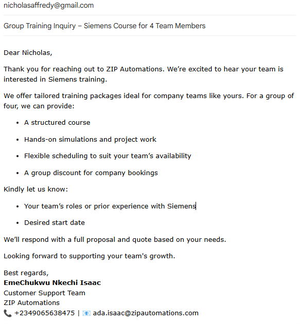 Customer Support Screenshot 1